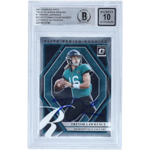 Trevor Lawrence Signed 2021 Panini Donruss Optic Elite Series Rookies #ESR-1 | BGS 10