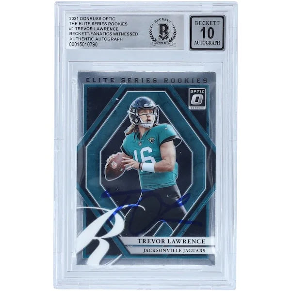 Trevor Lawrence Signed 2021 Panini Donruss Optic Elite Series Rookies #ESR-1 | BGS 10