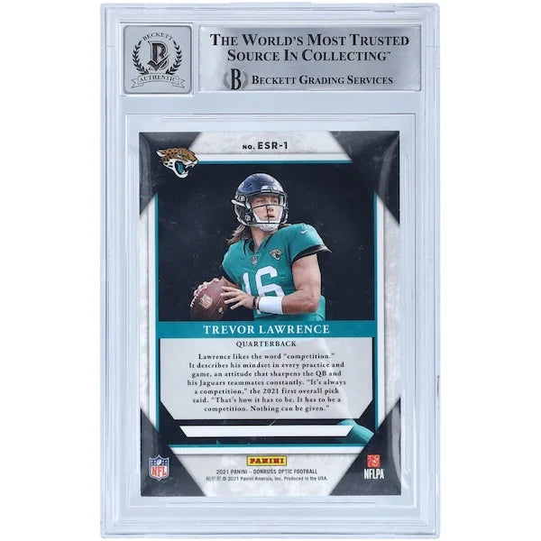 Trevor Lawrence Signed 2021 Panini Donruss Optic Elite Series Rookies #ESR-1 | BGS 10