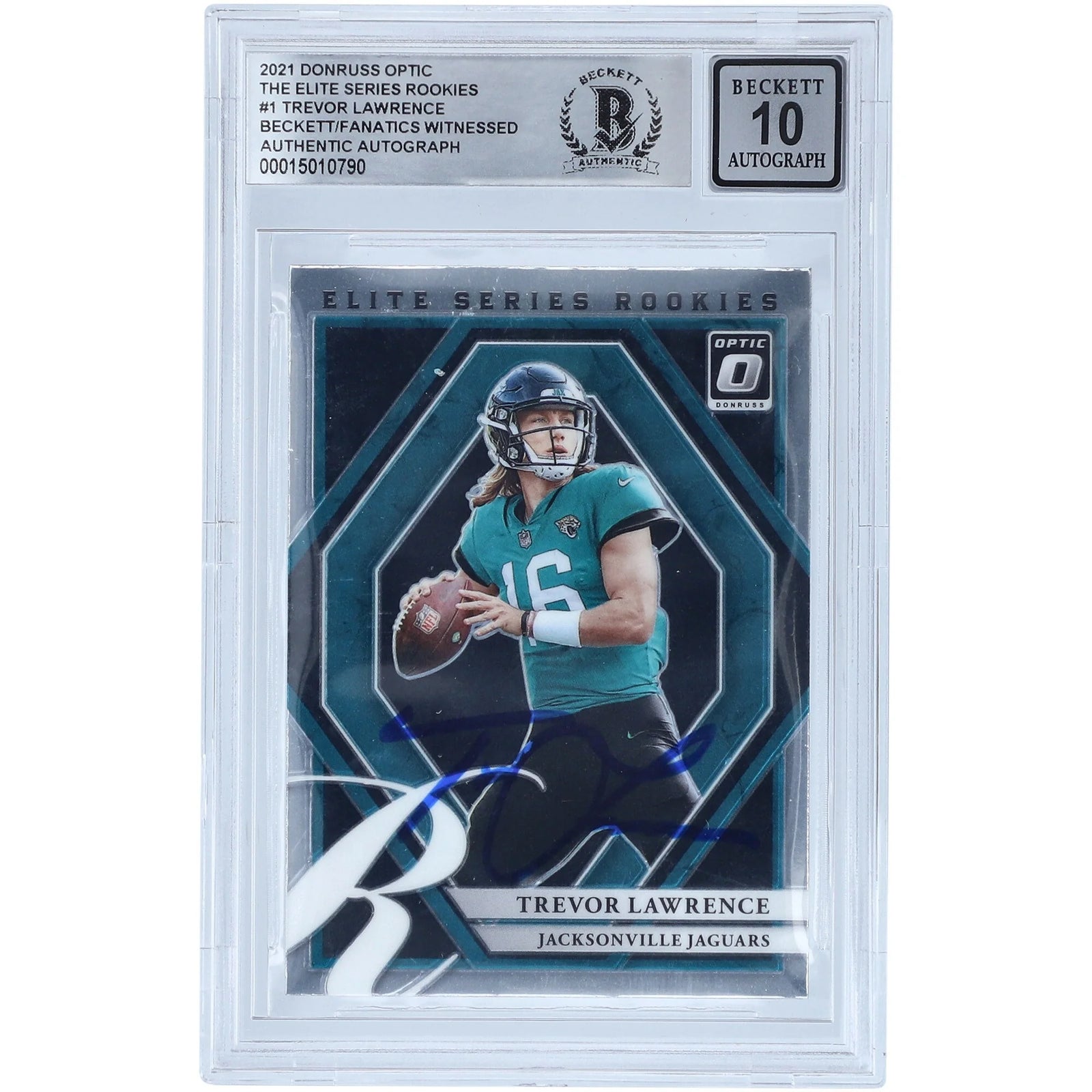 Trevor Lawrence Signed 2021 Panini Donruss Optic Elite Series Rookies #ESR-1 | BGS 10