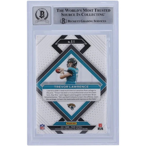 Trevor Lawrence Signed 2021 Panini Prizm Emergent Rookie Card | BGS 10