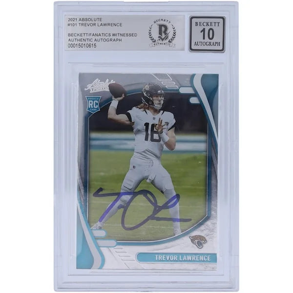 Trevor Lawrence Signed 2021 Panini Absolute #101 Rookie Card | BGS 10