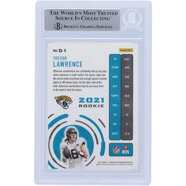 Trevor Lawrence Signed 2021 Panini Chronicles Dynagon Rookie Card | Beckett Witnessed