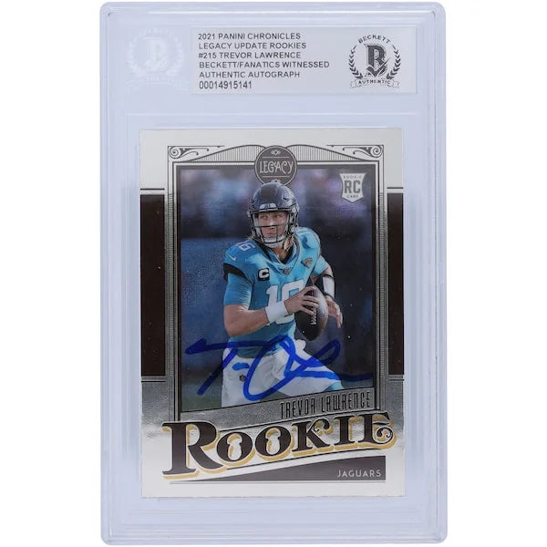 Trevor Lawrence Signed 2021 Panini Chronicles Legacy #215 Rookie Card | Beckett Authentica