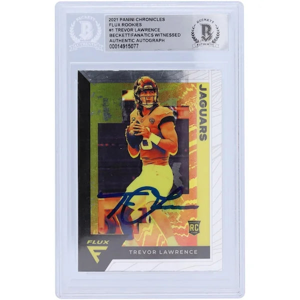 Trevor Lawrence Signed 2021 Panini Chronicles Flux #FX-1 Rookie Card | Jaguars