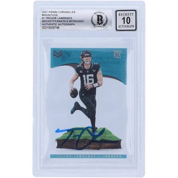 Trevor Lawrence Signed 2021 Panini Chronicles Magnitude Rookie Card | BGS 10