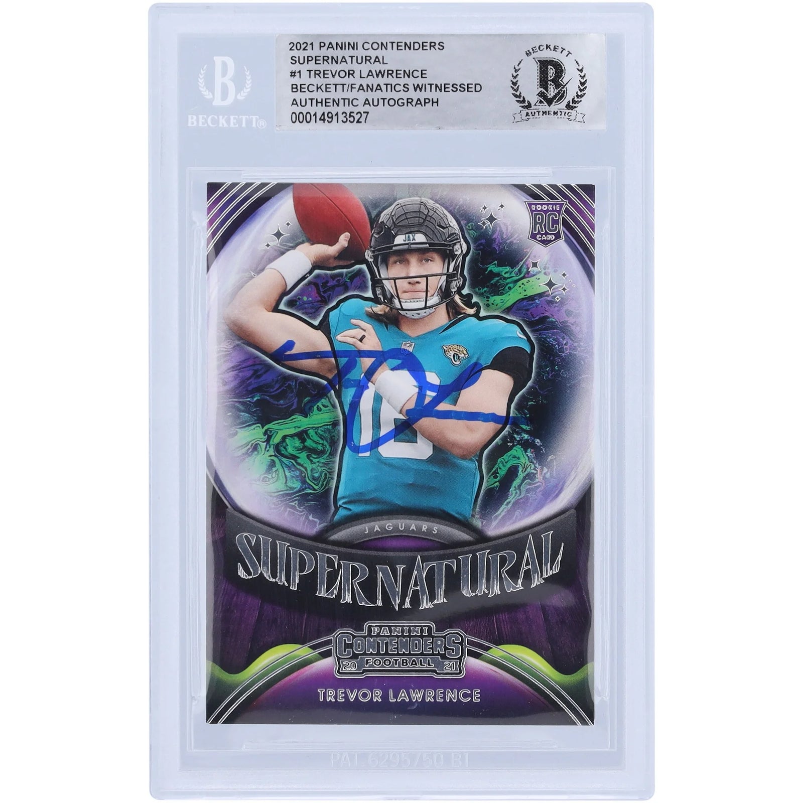 Trevor Lawrence Signed 2021 Panini Contenders Rookie Card | Beckett Witnessed