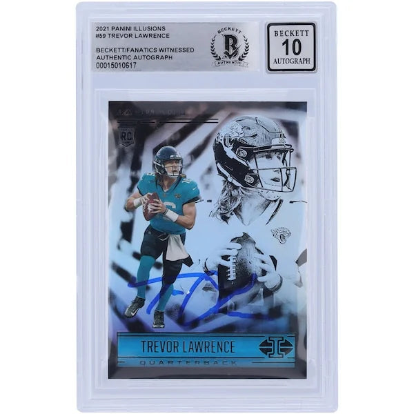 Trevor Lawrence Signed 2021 Panini Illusions Rookie #59 Card | BGS 10