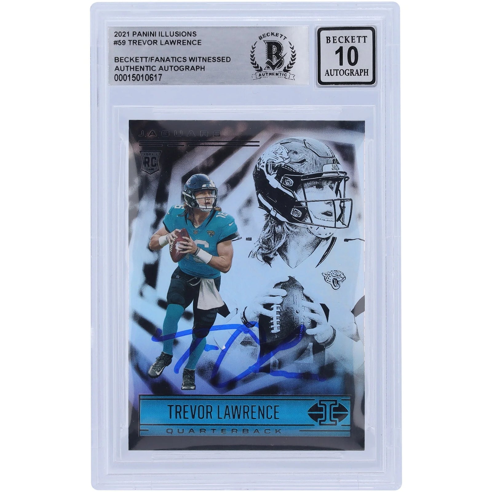 Trevor Lawrence Signed 2021 Panini Illusions Rookie #59 Card | BGS 10