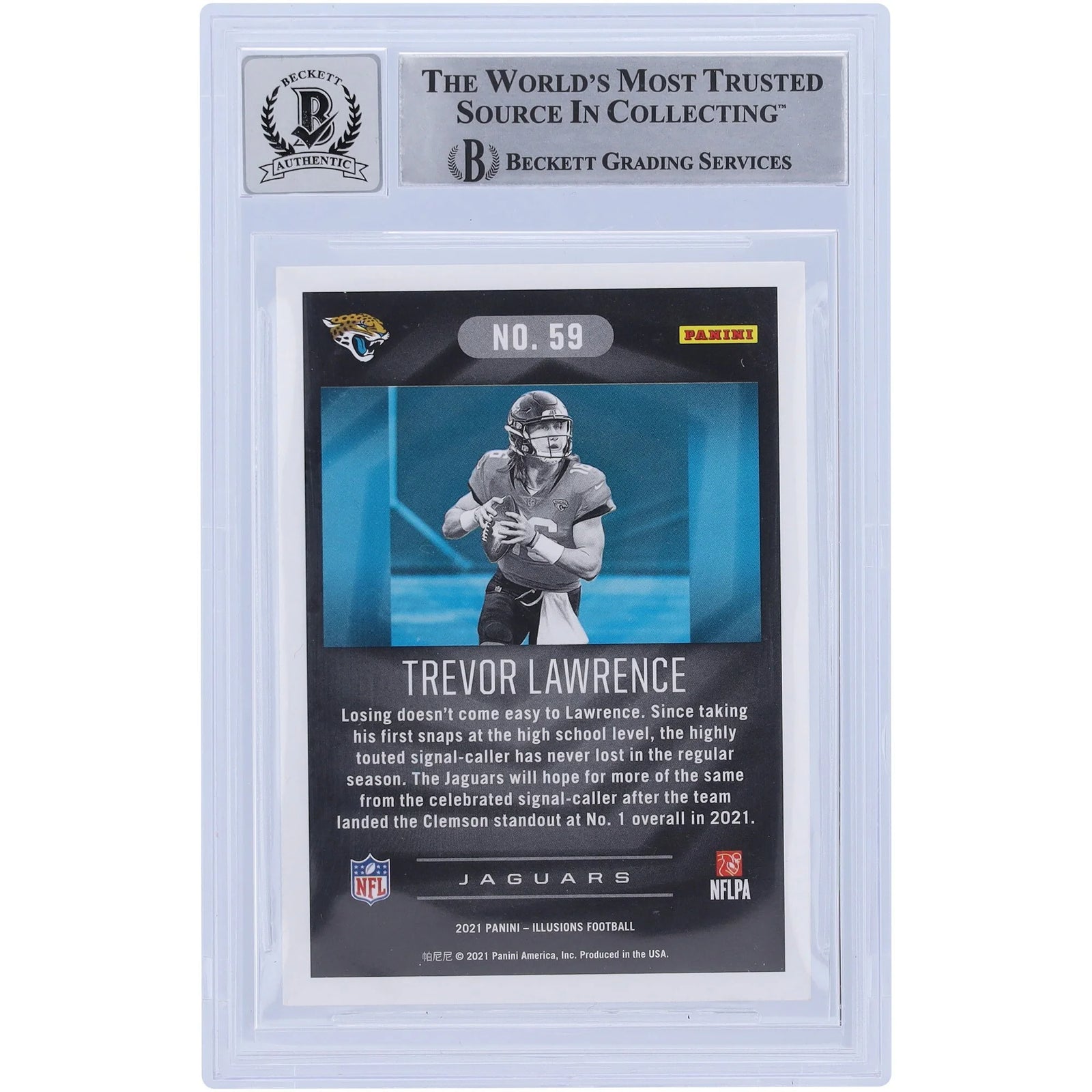 Trevor Lawrence Signed 2021 Panini Illusions Rookie #59 Card | BGS 10