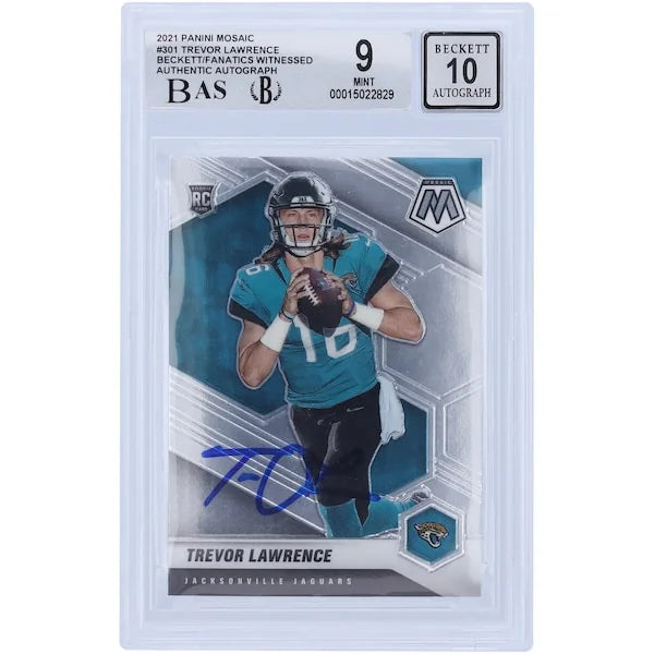 Trevor Lawrence Signed 2021 Panini Mosaic #301 Rookie Card | BGS 10 Autograph
