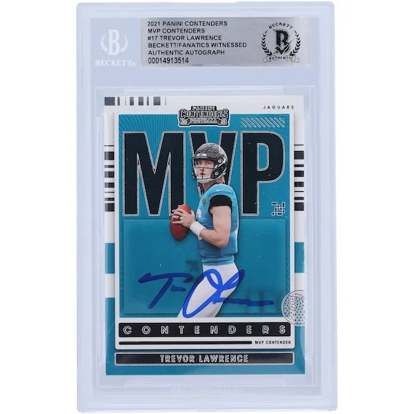 Trevor Lawrence Signed 2021 Panini MVP Contenders Rookie Card | Beckett Authenticated