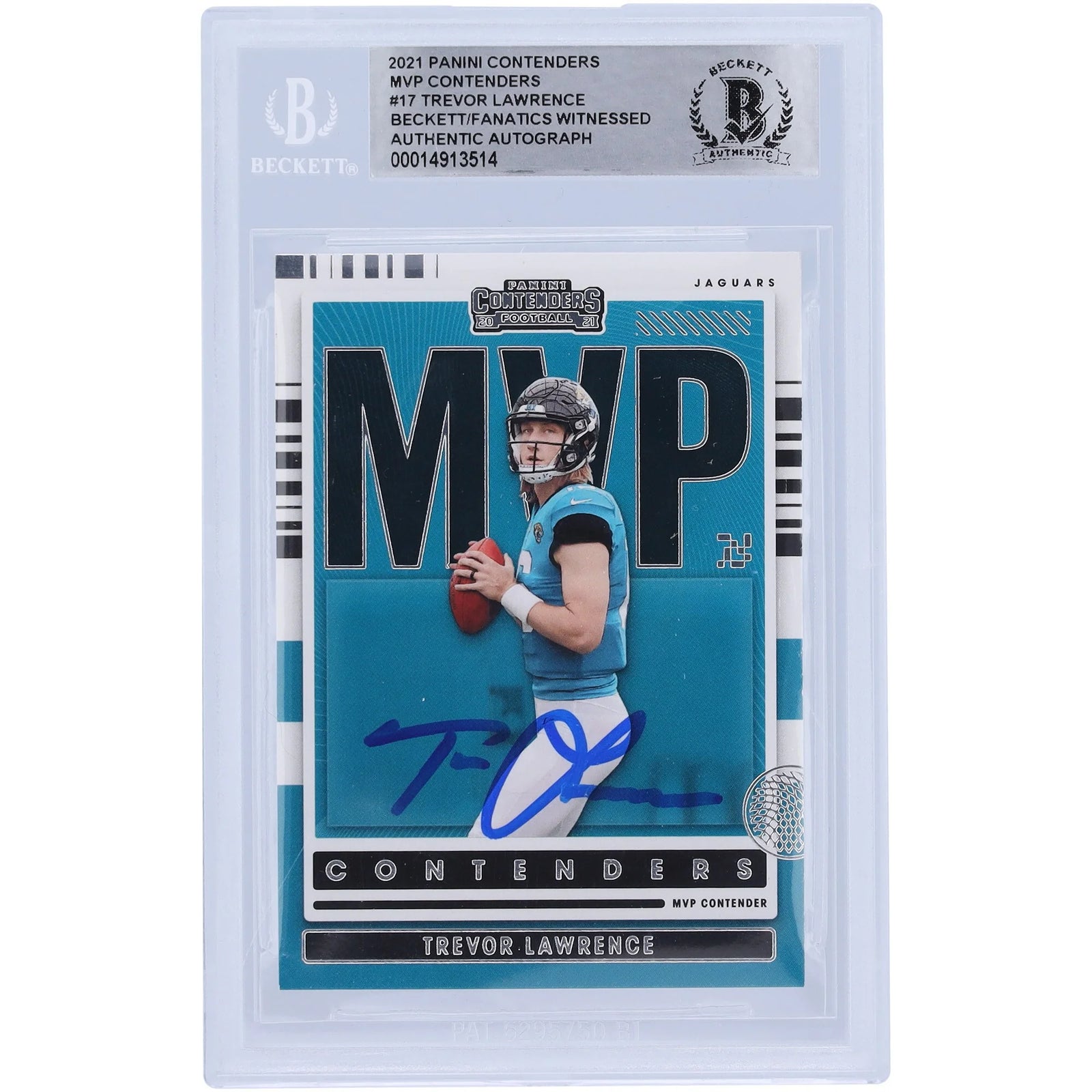 Trevor Lawrence Signed 2021 Panini MVP Contenders Rookie Card | Beckett Authenticated
