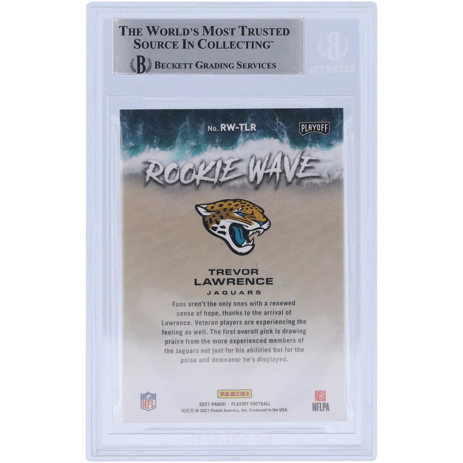 Trevor Lawrence Signed 2021 Panini Playoff Rookie Wave Card | Beckett Authenticated