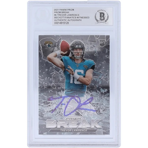 Trevor Lawrence Signed 2021 Panini Prizm Break Rookie Card | Beckett Authenticated