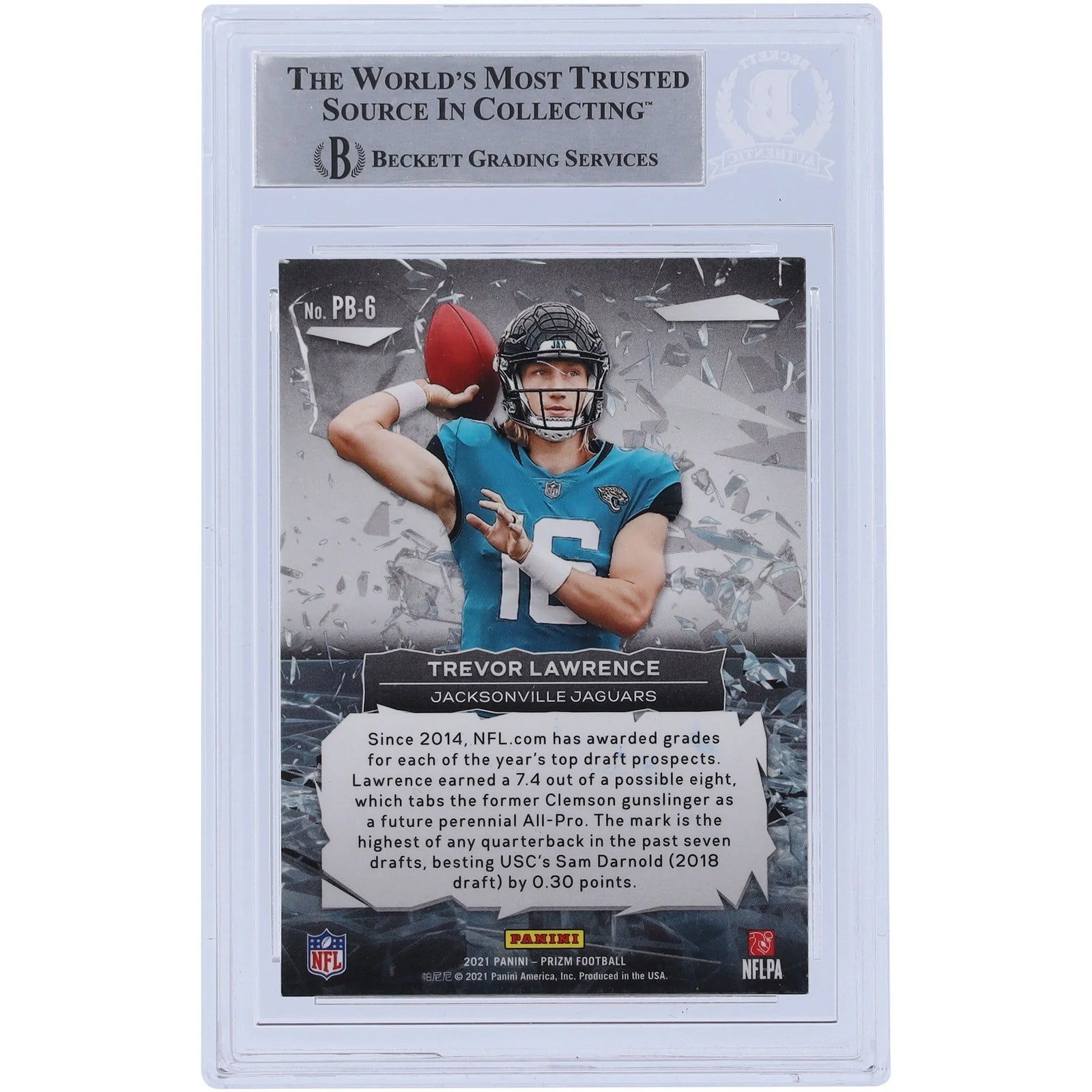 Trevor Lawrence Signed 2021 Panini Prizm Break Rookie Card | Beckett Authenticated