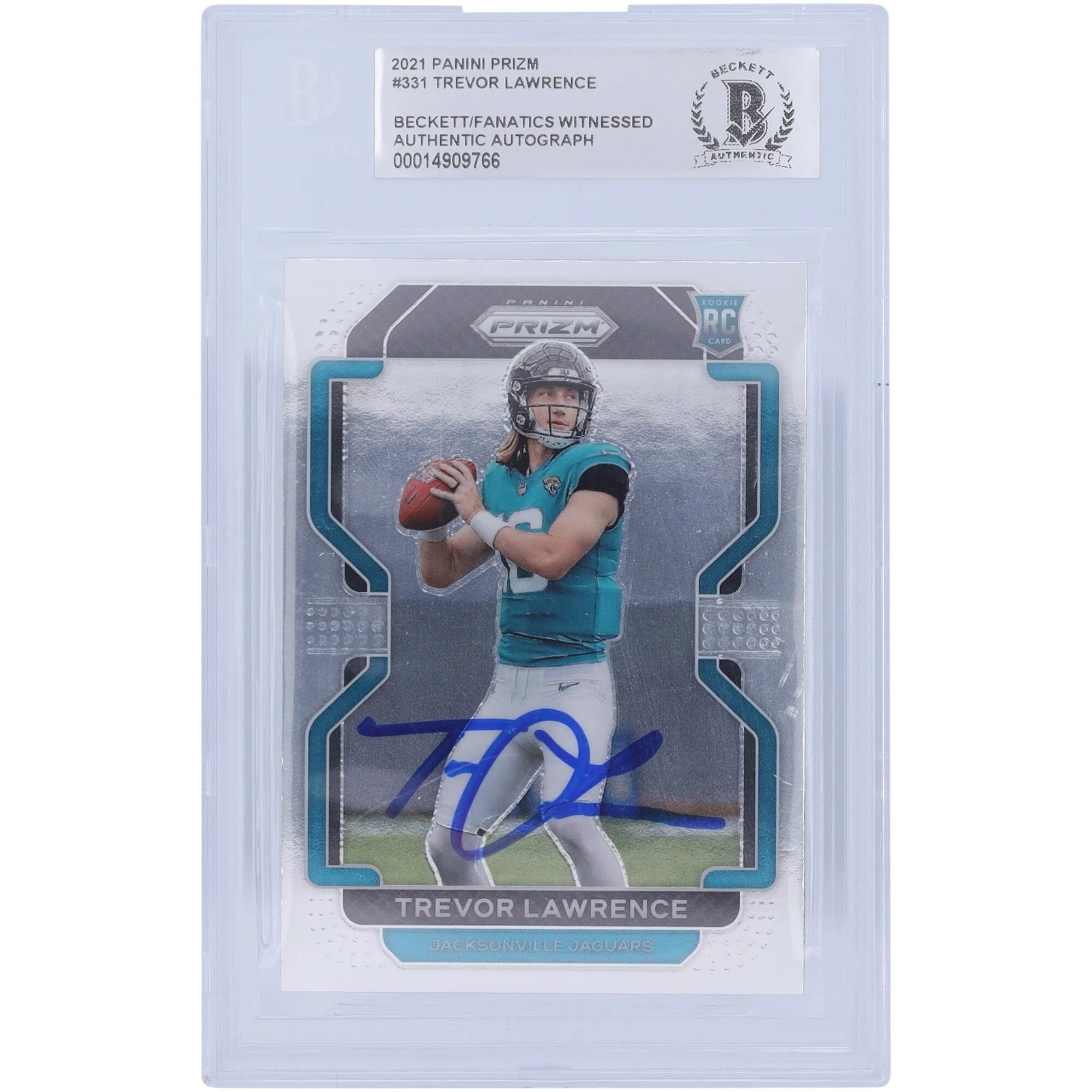 Trevor Lawrence Signed 2021 Panini Prizm #331 Rookie Card | Beckett Authenticated