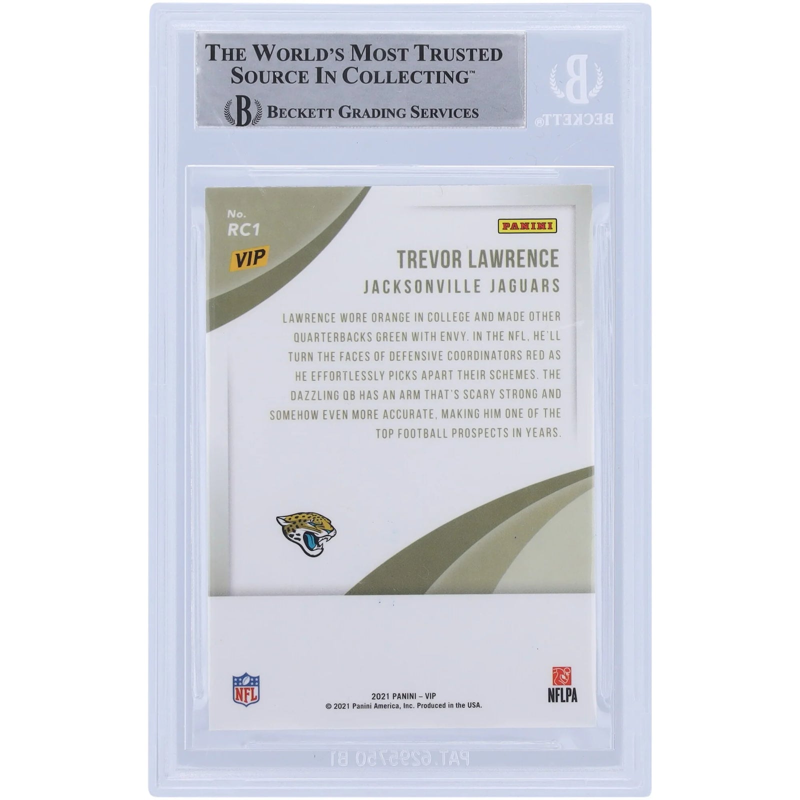 Trevor Lawrence Signed 2022 Panini The National VIP #RC1 Card | Beckett Authenticated