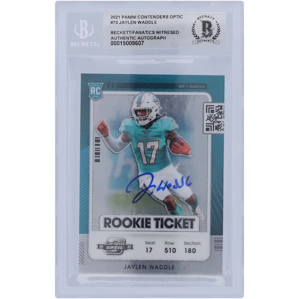 Jaylen Waddle Signed 2021 Panini Contenders Optic Rookie Ticket #73 | BGS 10