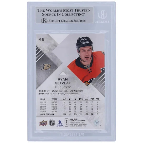 Ryan Getzlaf Signed 2016-17 Upper Deck SP Game Used Card | #48/231