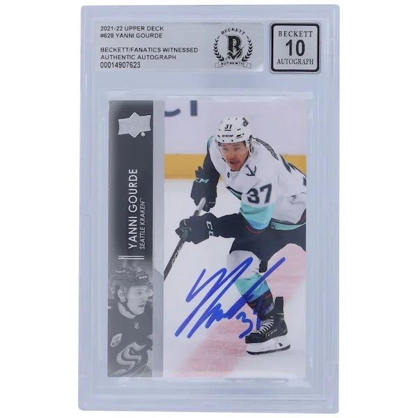 Yanni Gourde Signed 2021-22 Upper Deck Extended Series #628 Card | BGS 10