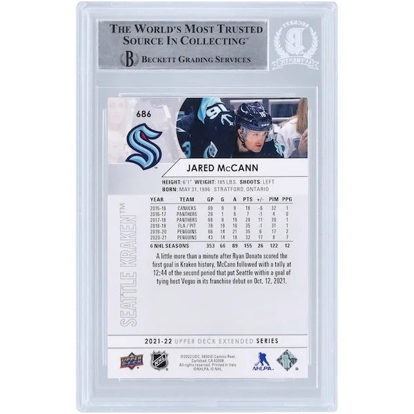 Jared McCann Signed 2021-22 Upper Deck Extended Series #686 Card | Authenticated