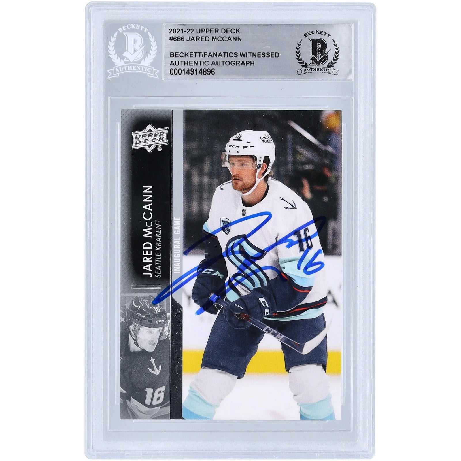 Jared McCann Signed 2021-22 Upper Deck Extended Series #686 Card | Authenticated
