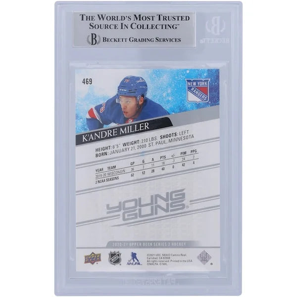 K'Andre Miller Signed 2020-21 Upper Deck Young Guns #469 Rookie Card | Authenticated