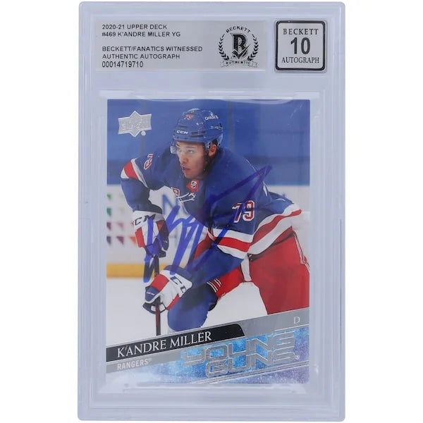 K'Andre Miller Signed 2020-21 Upper Deck Young Guns #469 Rookie Card | BGS 10