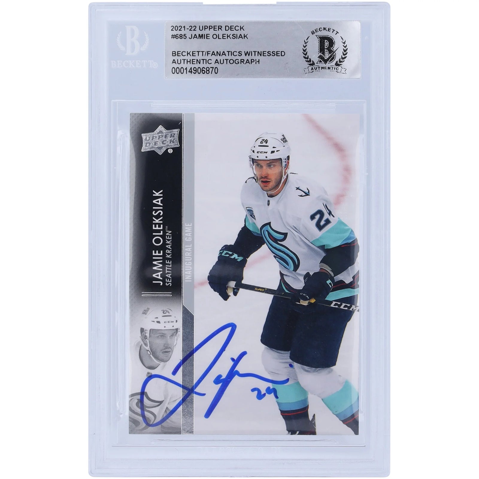 Jamie Oleksiak Signed 2021-22 Upper Deck Extended Series #685 Card | Beckett Authenticated