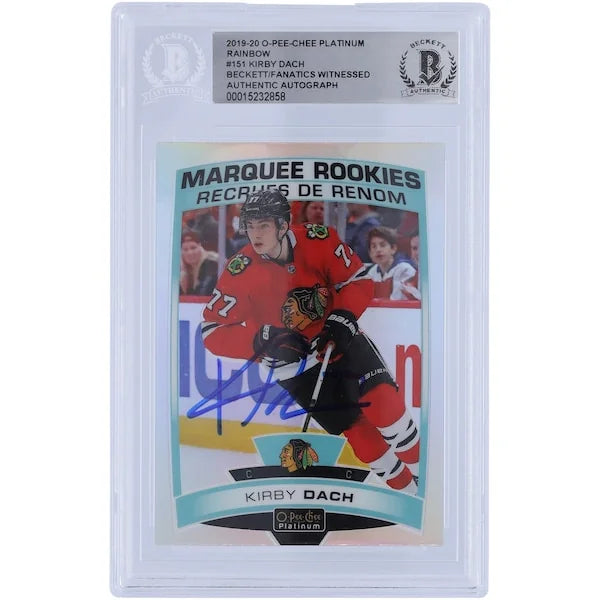 Kirby Dach Signed 2019-20 Upper Deck O-Pee-Chee Platinum Rookie #151 Card | BGS 10 Autogra