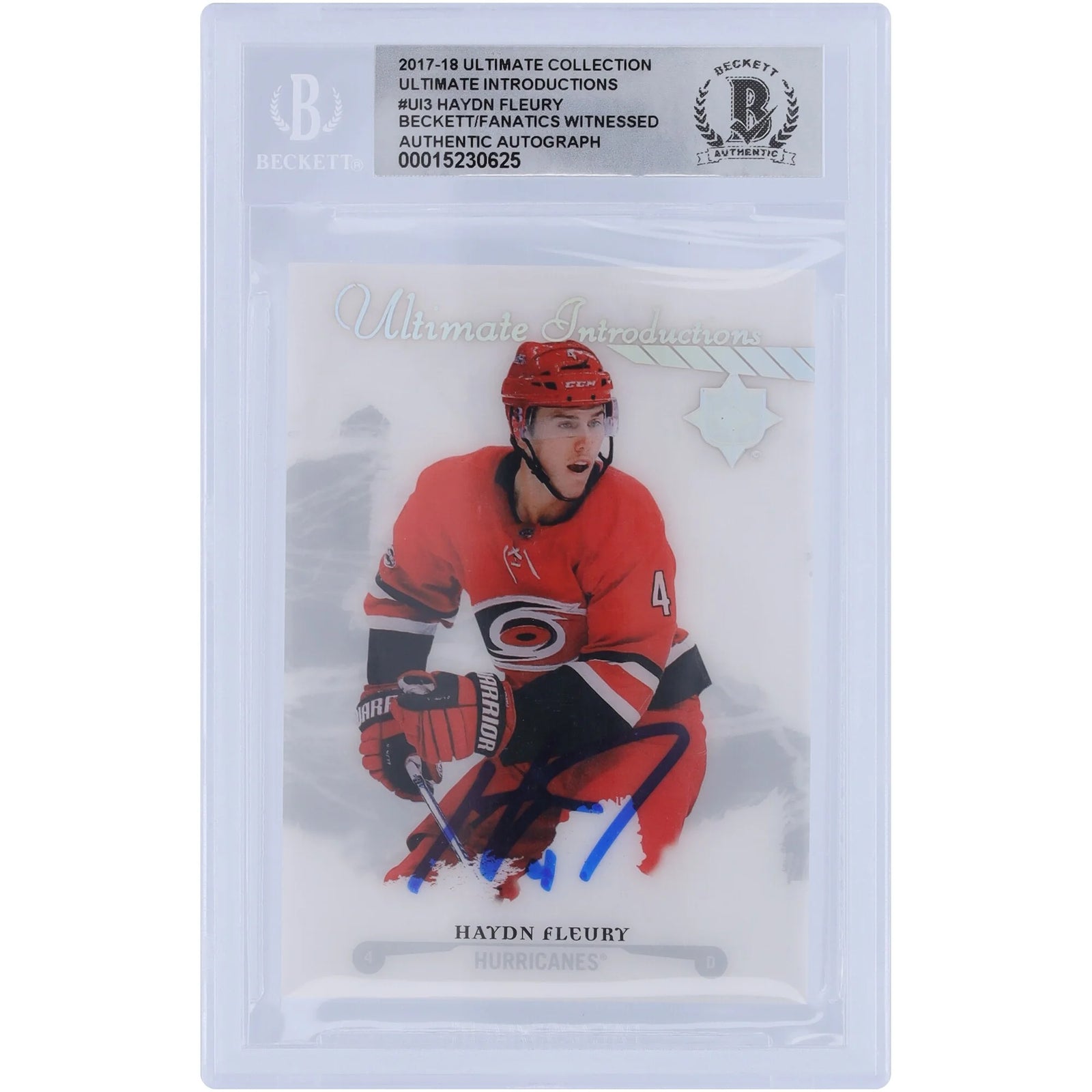 Haydn Fleury Signed 2017-18 Upper Deck Ultimate Collection Rookie Card | BGS 10