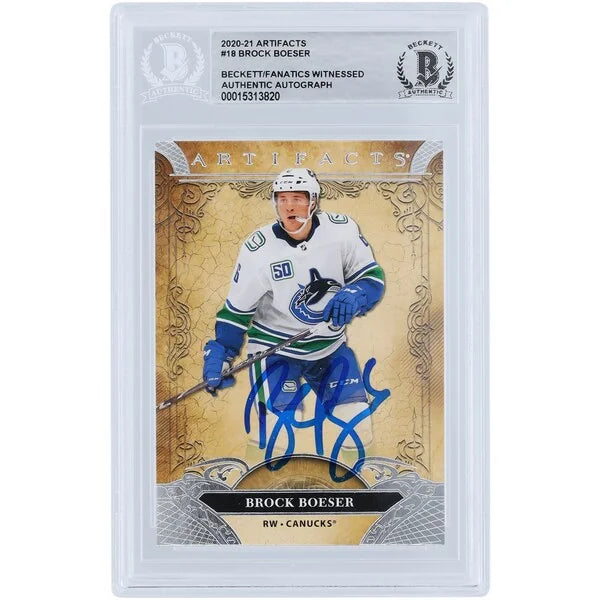 Brock Boeser Signed 2020-21 Upper Deck Artifacts #18 Card | Beckett Authenticated