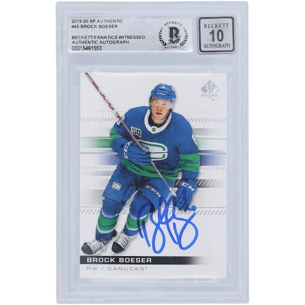 Brock Boeser Signed 2019-20 Upper Deck SP Authentic #45 | Beckett Graded 10