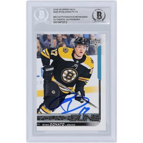 Ryan Donato Signed 2018-19 Upper Deck Young Guns Rookie #225 Card | Beckett Authenticated