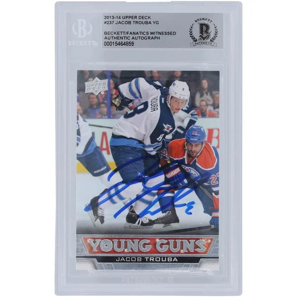 Jacob Trouba Signed 2013-14 Upper Deck Young Guns #237 | Beckett Authenticated