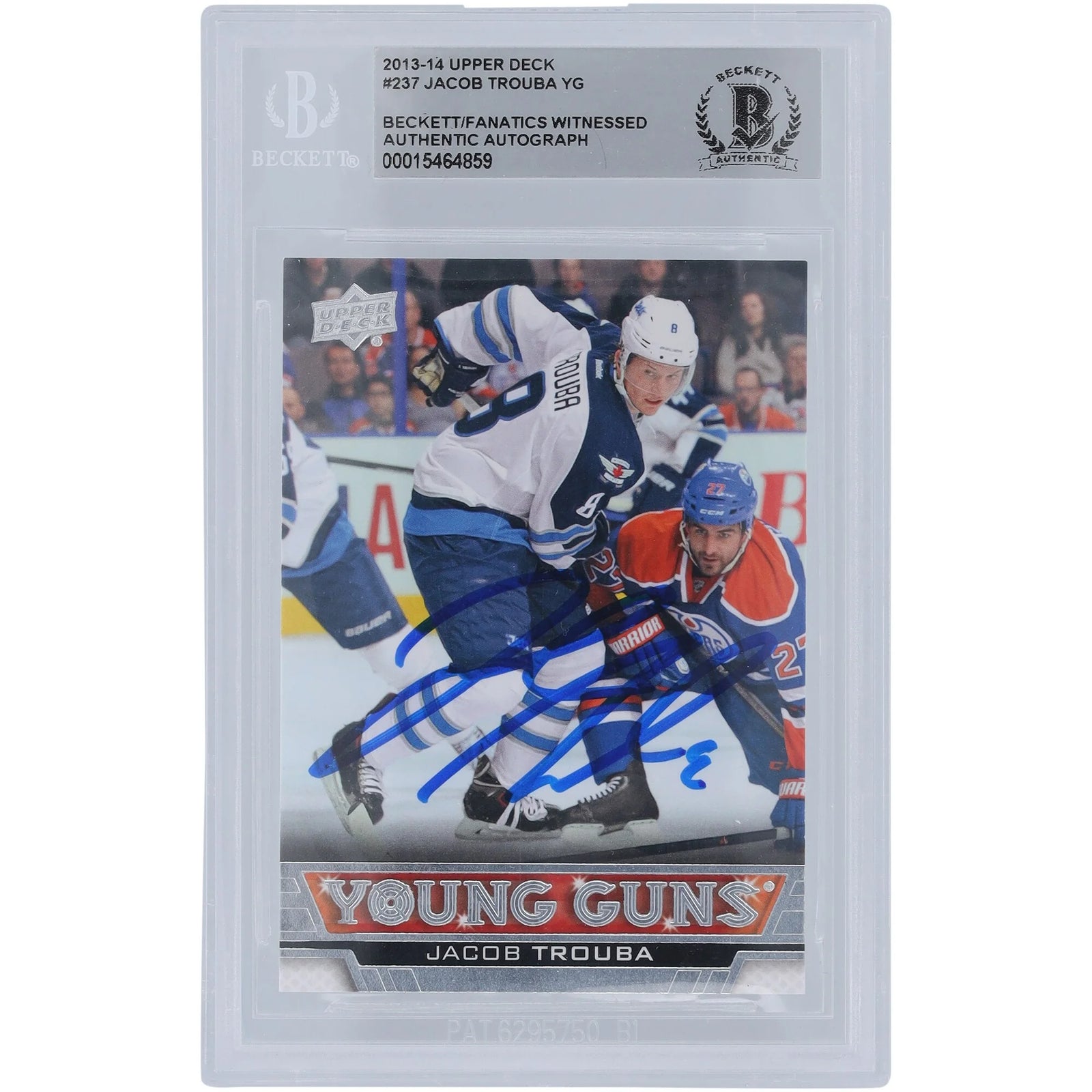 Jacob Trouba Signed 2013-14 Upper Deck Young Guns #237 | Beckett Authenticated