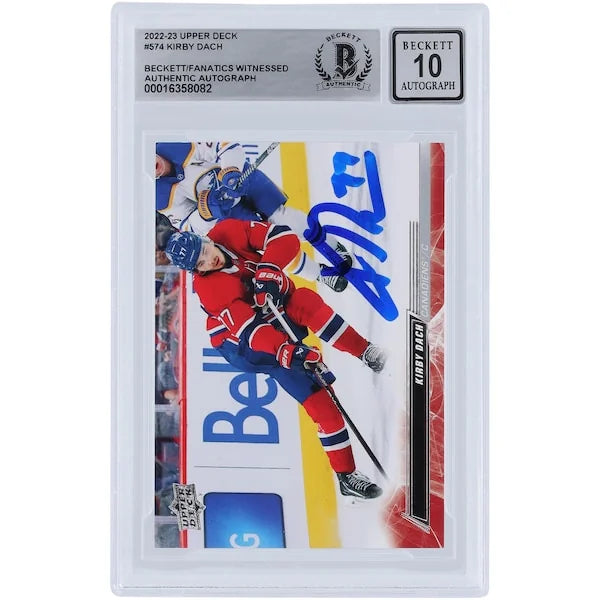 Kirby Dach Signed 2022-23 Upper Deck Extended Series #574 Card | Beckett 10