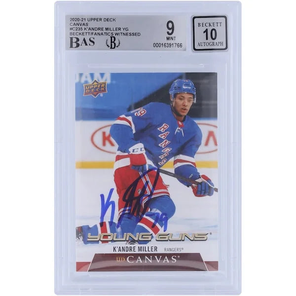 K'Andre Miller Signed 2020-21 Upper Deck Young Guns Canvas #C235 | Beckett Authenticated