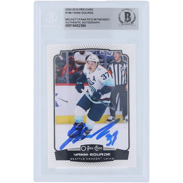 Yanni Gourde Signed 2020-23 Upper Deck O-Pee-Chee #188 | Beckett Authenticated