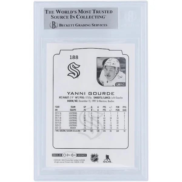 Yanni Gourde Signed 2020-23 Upper Deck O-Pee-Chee #188 | Beckett Authenticated