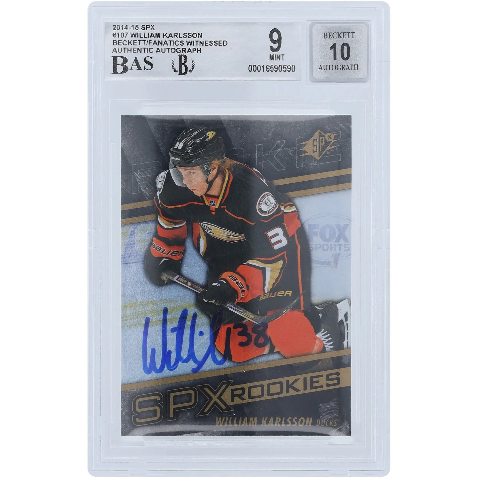 William Karlsson Signed 2014-15 Upper Deck SPX Rookies #107 Card | Beckett Authenticated 9