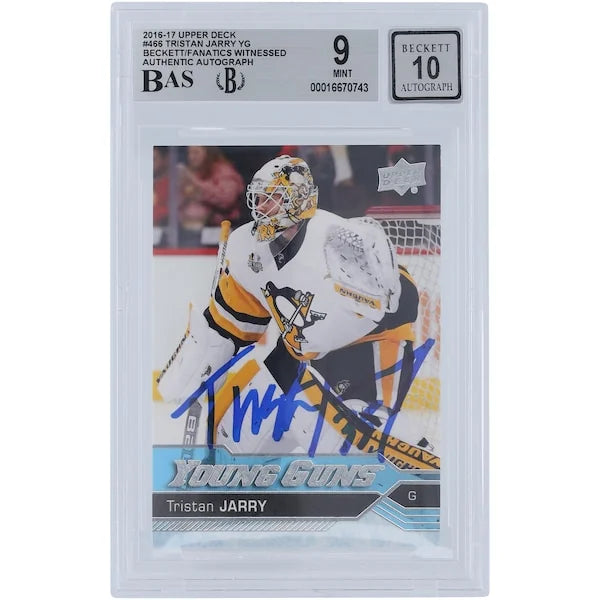 Tristan Jarry Signed 2016-17 Upper Deck Young Guns #466 | Rookie Card