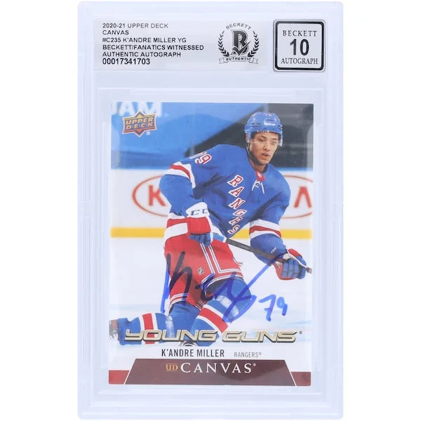 K'Andre Miller Signed 2020-21 Upper Deck Young Guns Canvas #C235 | Beckett 10
