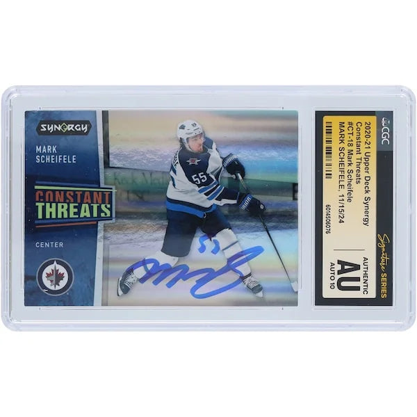 Mark Scheifele Signed 2020-21 Upper Deck Synergy Card | CGC Graded