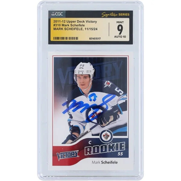 Mark Scheifele Signed 2011-12 Upper Deck Victory Rookie Card #310 | CGC 9
