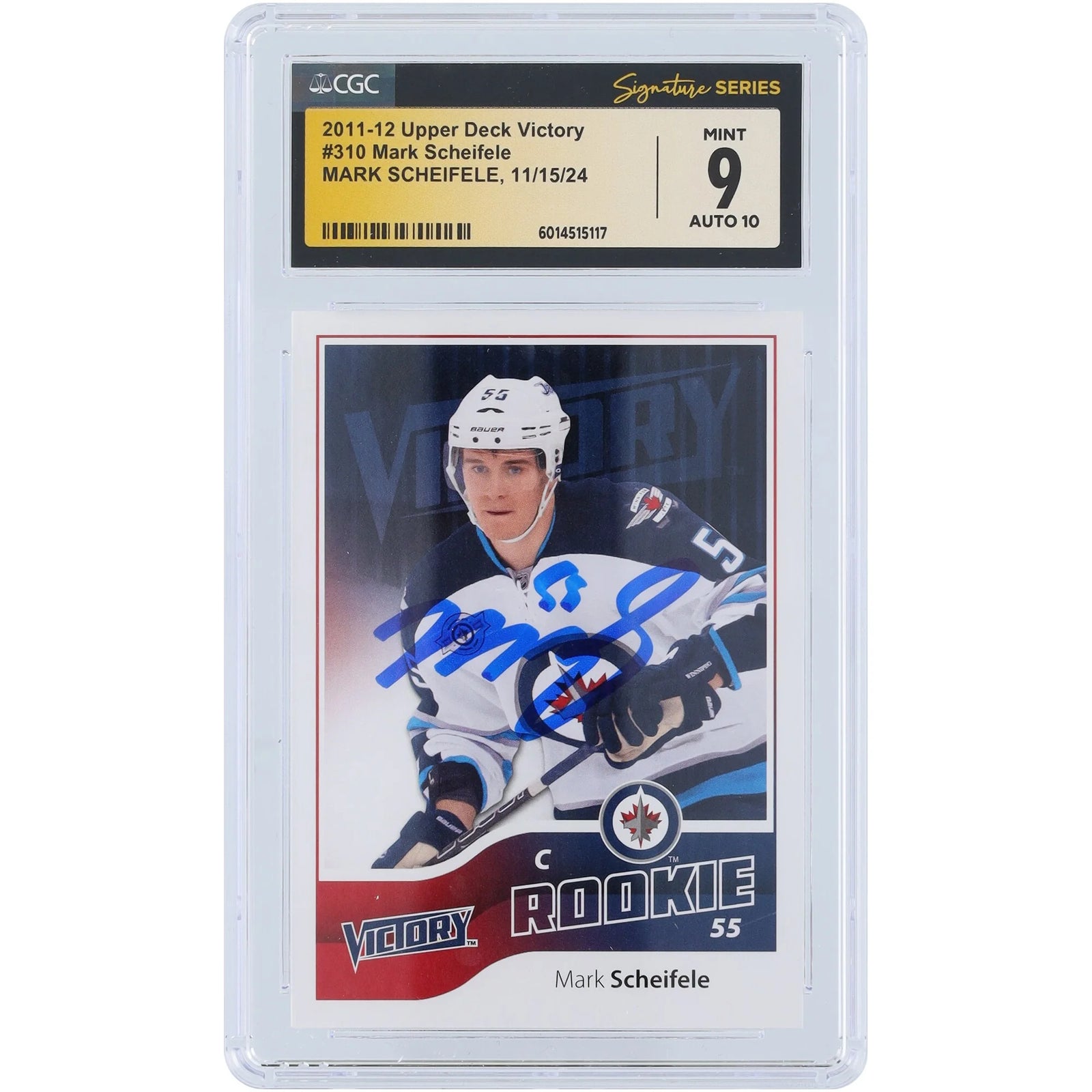 Mark Scheifele Signed 2011-12 Upper Deck Victory Rookie Card #310 | CGC 9