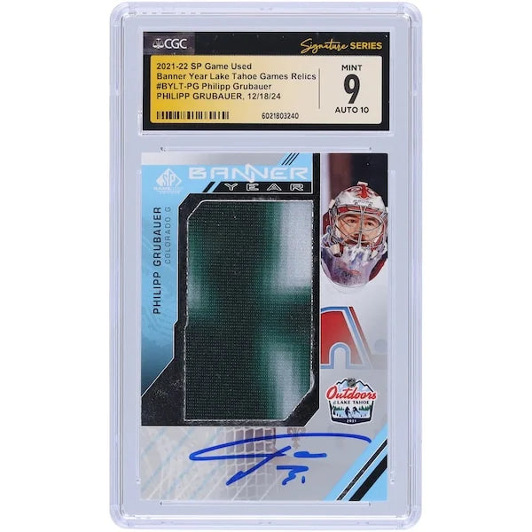 Philipp Grubauer Signed 2021-22 Upper Deck SP Game Used Card | Lake Tahoe Games