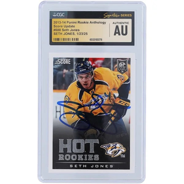 Seth Jones Signed 2013-14 Panini Score Update Rookie Card #688 | Authenticated