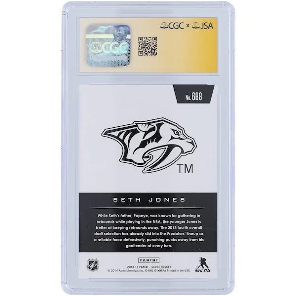 Seth Jones Signed 2013-14 Panini Score Update Rookie #688 Card | CGC Auto 10
